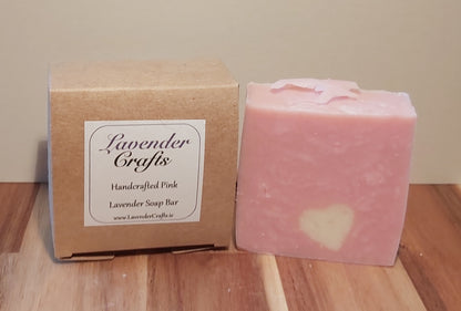 Handmade Pink Lavender Scented Soap